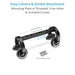 Proaim Polaris - Monorail Camera Slider Dolly with 2 x Pipe Clamps | Overhead Gimbal Rig