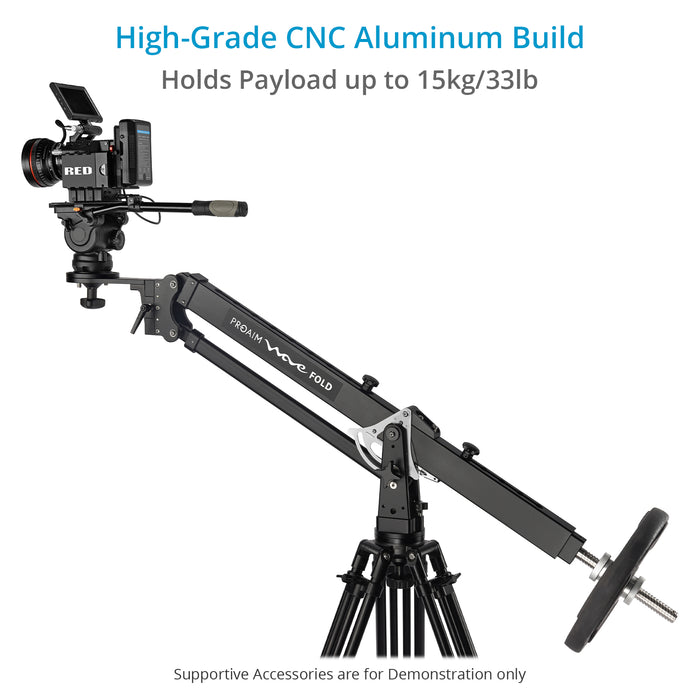 Proaim 7.2ft Wave Fold Video Camera Jib Crane | 15kg/33lb Payload