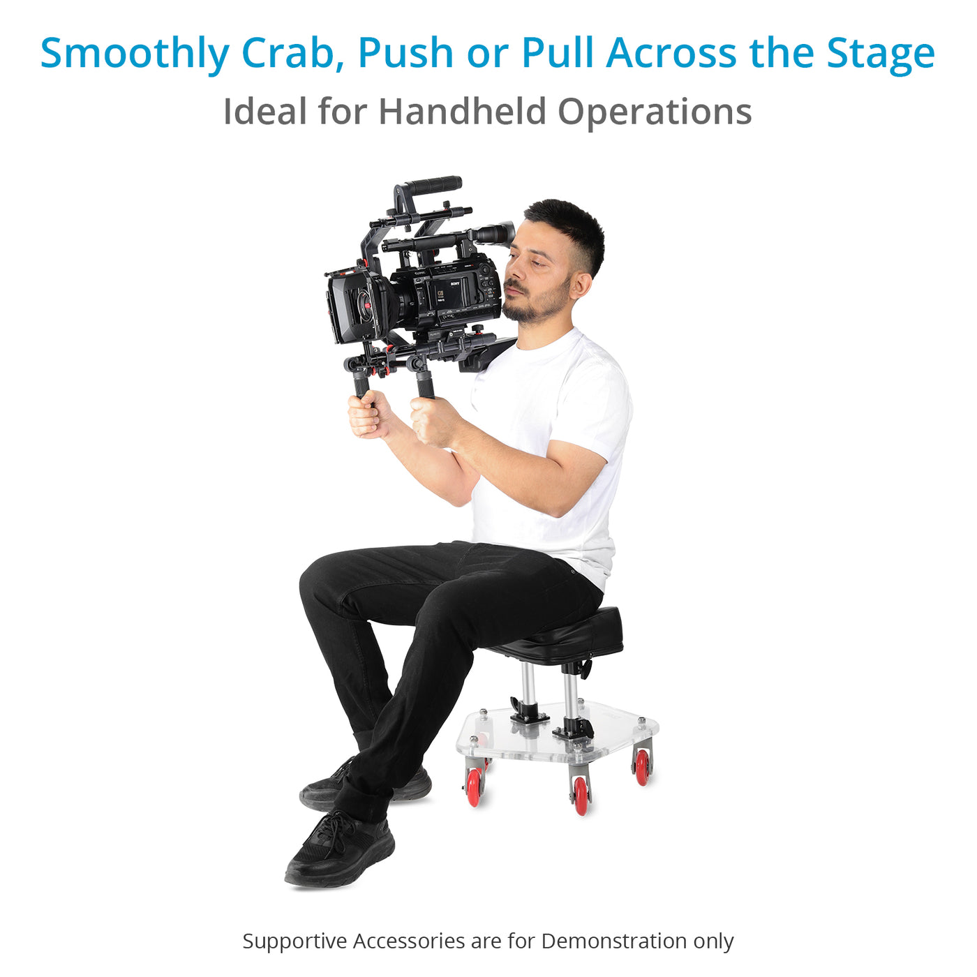 Proaim Butt Camera Dolly for Handheld Operators. Ultra Quiet & Smooth.